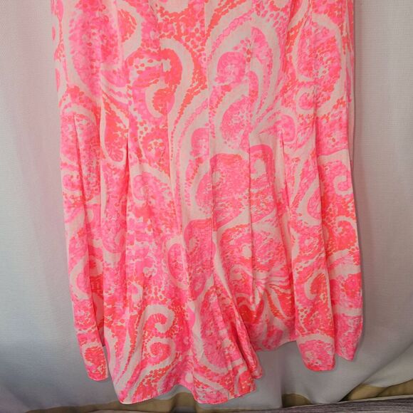 Lilly Pulitzer Dress Womens 6 Pink Adjustable Straps Preppy Resort Romper - Picture 4 of 13